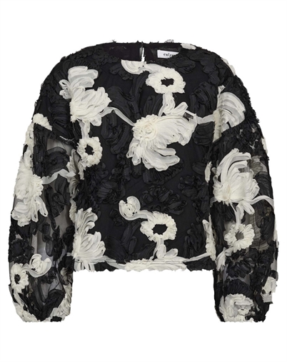 Co'Couture - Fleur CC Fluffy Bluse - Black